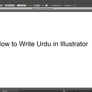 How to Write Urdu in Illustrator-Price in Pakistan