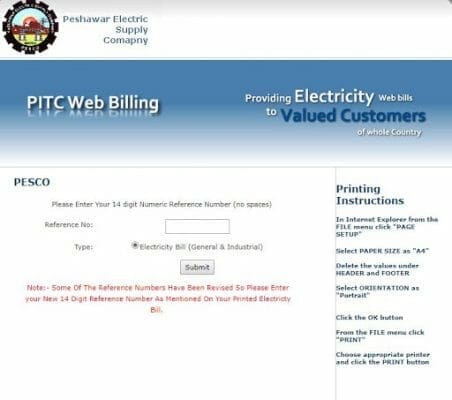 PESCO Duplicate Bill-price in pakistan
