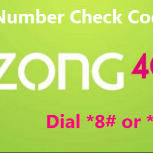 Zong Number Check Code-price in pakistan