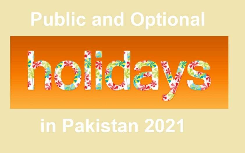 Public and Optional Holidays in Pakistan 2024 Price in Pakistan